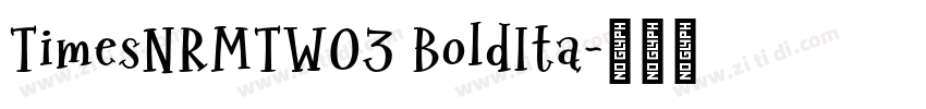 TimesNRMTW03 BoldIta字体转换